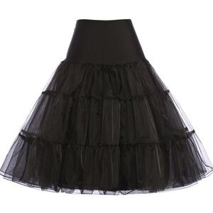 Grace Karin Elegant Vintage 50s Rockabilly Women’s Black Large Tutu/Petticoat
